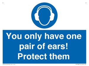 Mandatory: You only have one pair of ears! Protect them